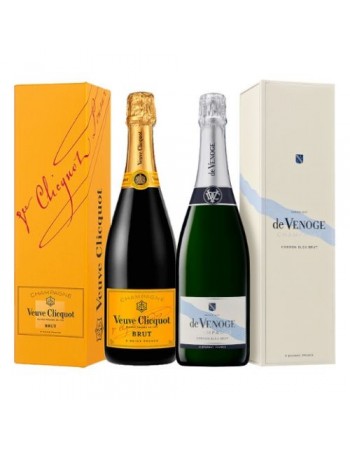 Bundle - De Venoge Cordon Bleu Brut & Veuve Clicquot Yellow Label Brut..