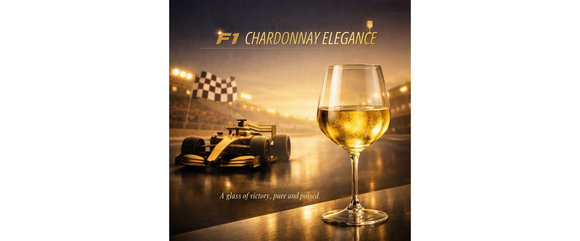 F1 Elegance | A glass of victory, pure and poised