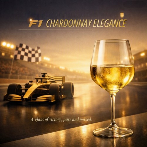 F1 Elegance | A glass of victory, pure and poised