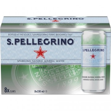 San Pellegrino Sparkling Natural Mineral Water 8 x 330ml