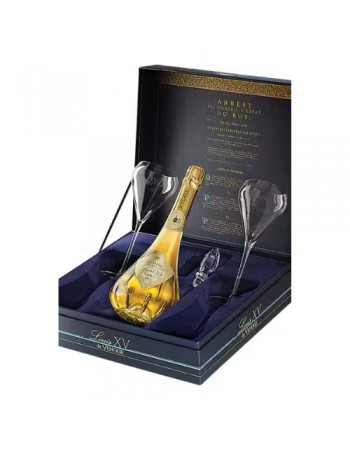 2014 De Venoge Louis XV Brut Champagne Gift Box with 2 Glasses